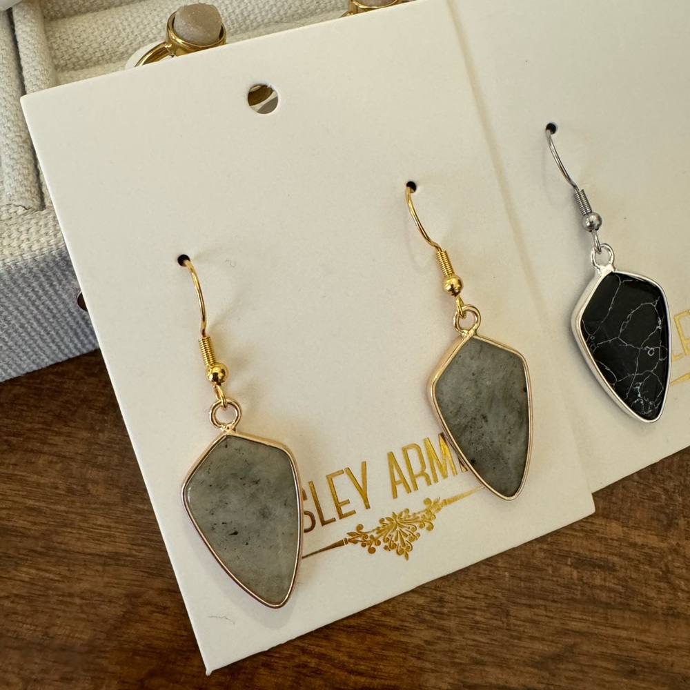Stone earrings